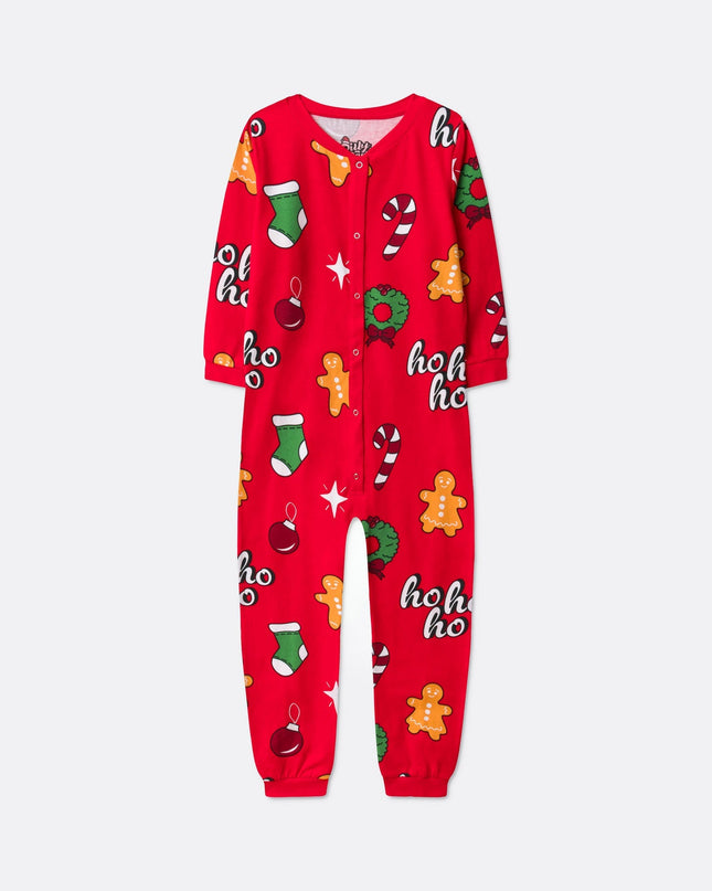 Kids' Red Hohoho Overall Christmas Pyjamas
