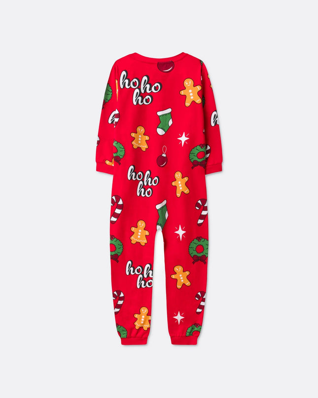 Kids' Red Hohoho Overall Christmas Pyjamas