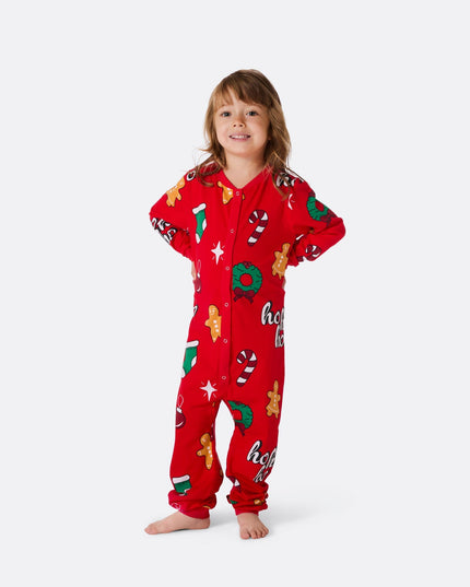 Kids' Red Hohoho Overall Christmas Pyjamas