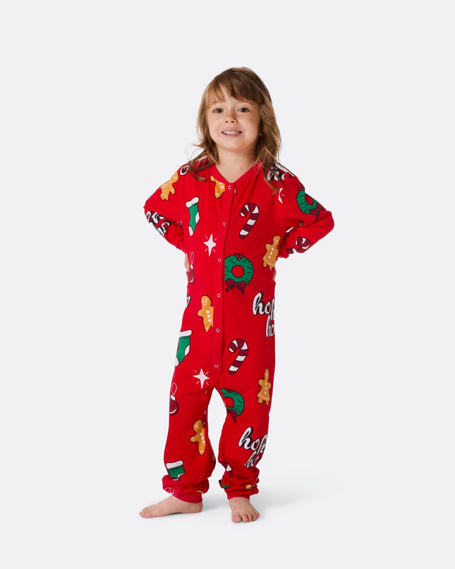 Red Hohoho Christmas Family Pajamas for Holiday Fun