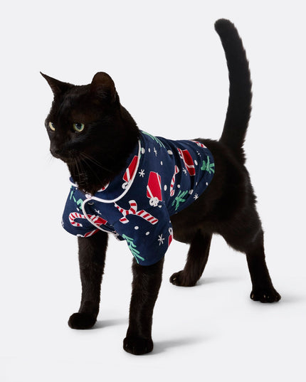 Cats' Blue Christmas Pattern Christmas Pyjamas