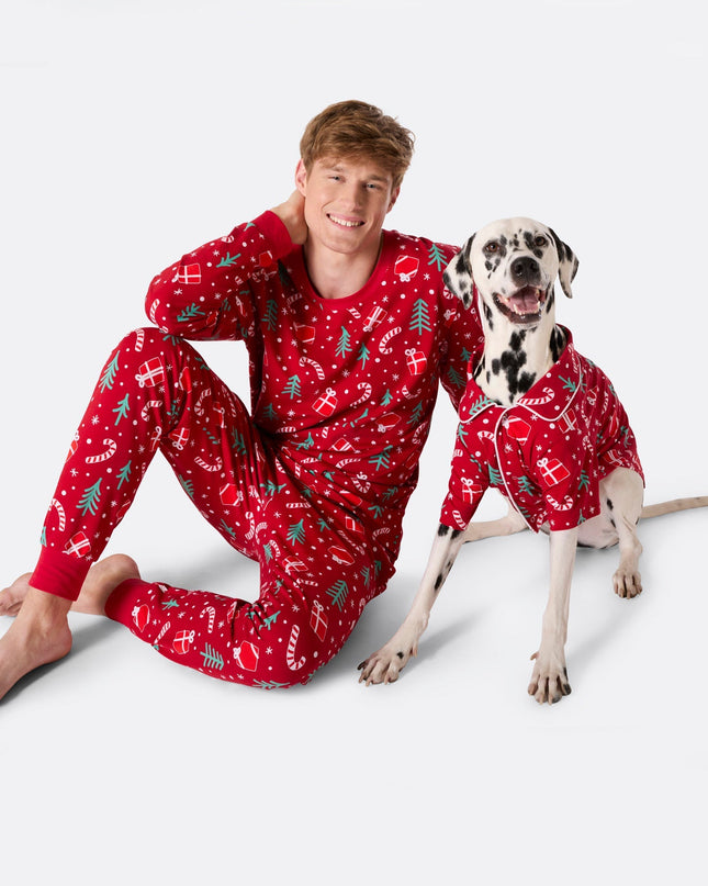 Red Christmas Pajamas for Dogs