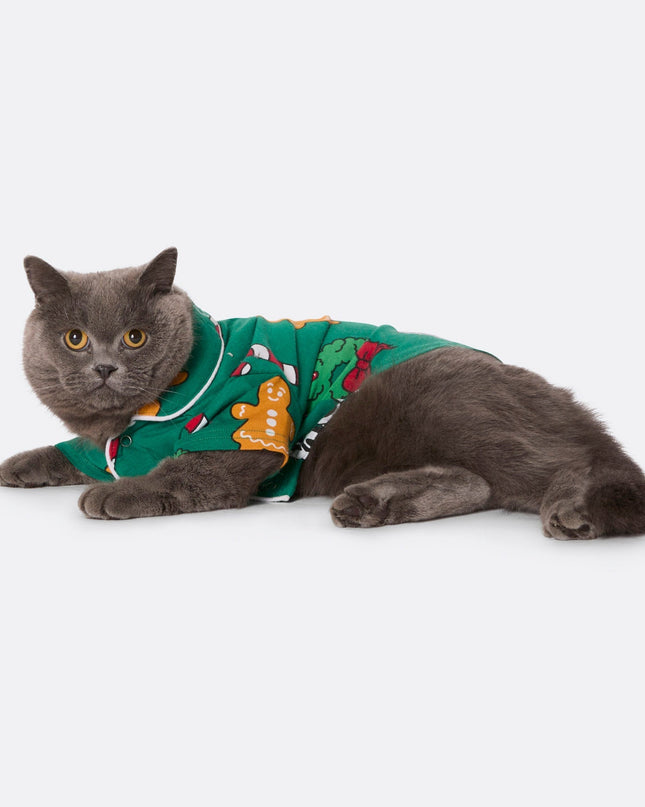 Cats' Green Hohoho Christmas Pyjamas