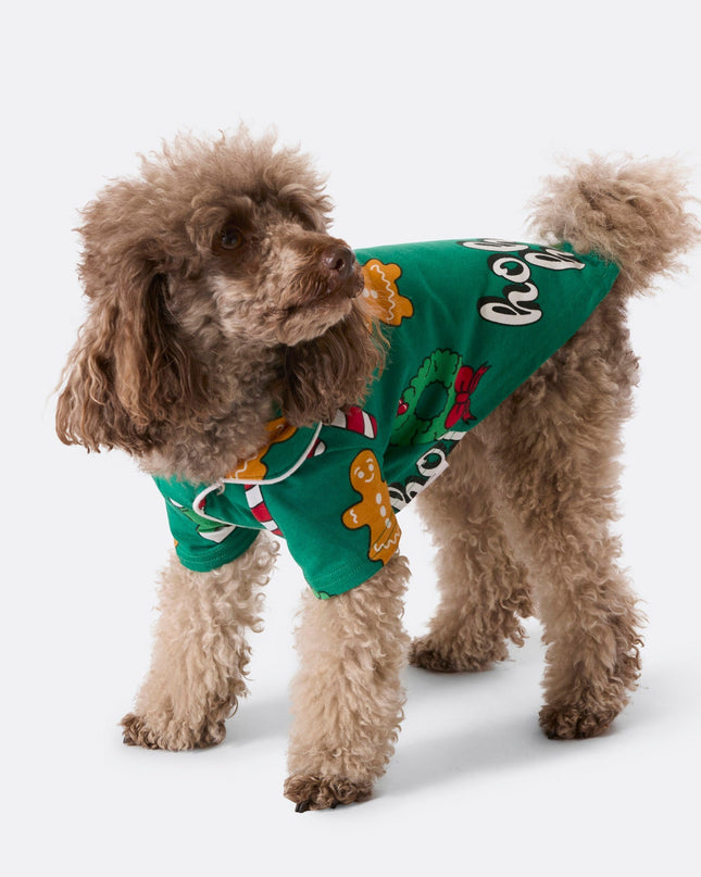 Dogs' Green Hohoho Christmas Pajamas | Festive Sleepwear for Pets