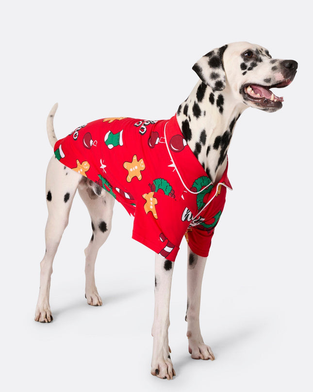 Dogs' Red Hohoho Christmas Pajamas | Festive Pet Sleepwear