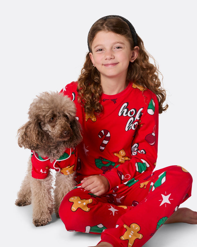 Dogs' Red Hohoho Christmas Pajamas | Festive Pet Sleepwear