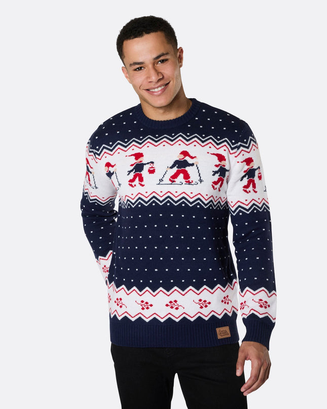 Men's Christmas Scenery Sweater for Holiday Cheer