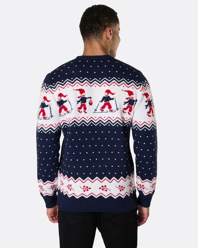 Men's Christmas Scenery Sweater for Holiday Cheer
