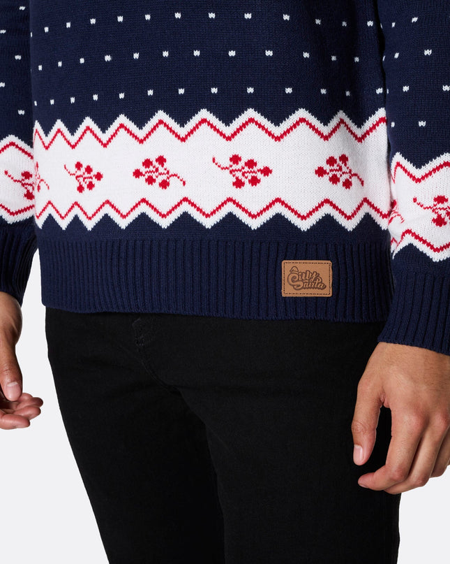 Men's Christmas Scenery Sweater for Holiday Cheer