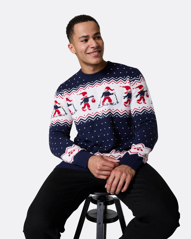 Men's Christmas Scenery Sweater for Holiday Cheer