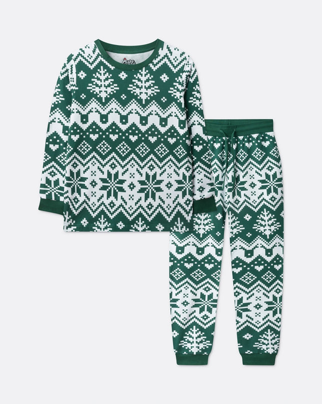 Green Christmas Knit Christmas Pyjamas Family