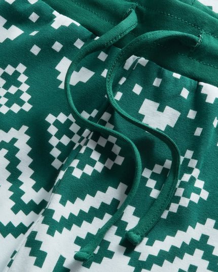 Kids' Green Christmas Knit Christmas Pyjamas