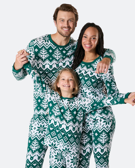 Green Knit Family Christmas Pajamas