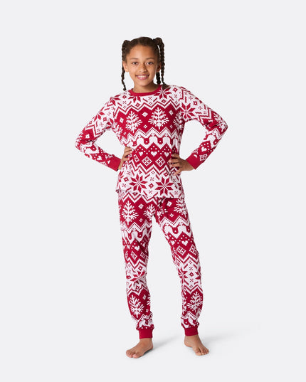 Kids' Red Christmas Knit Pyjamas