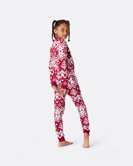 Kids' Red Christmas Knit Christmas Pyjamas