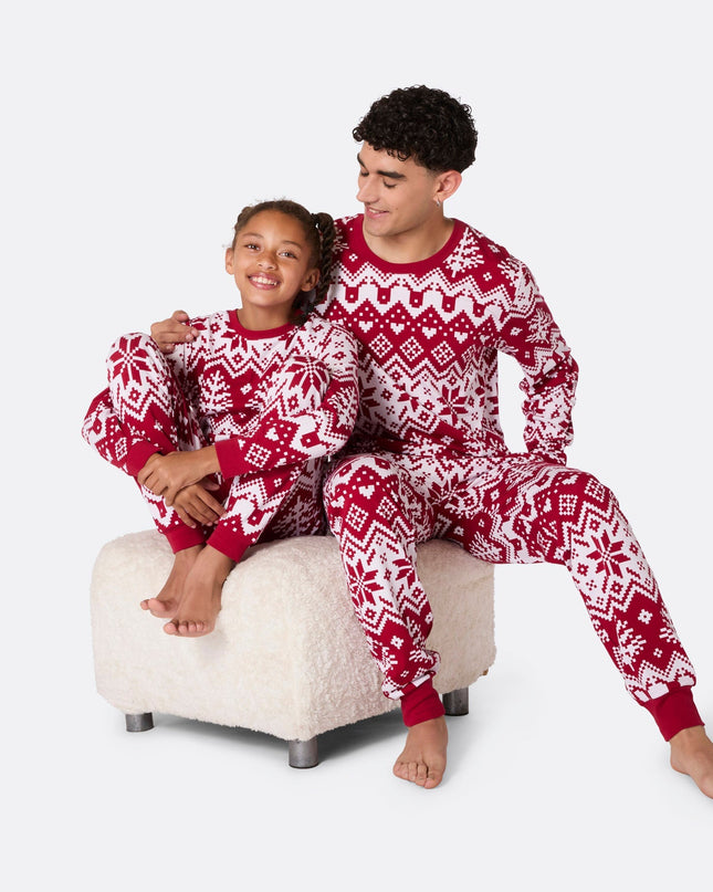Men's Red Christmas Knit Pyjamas