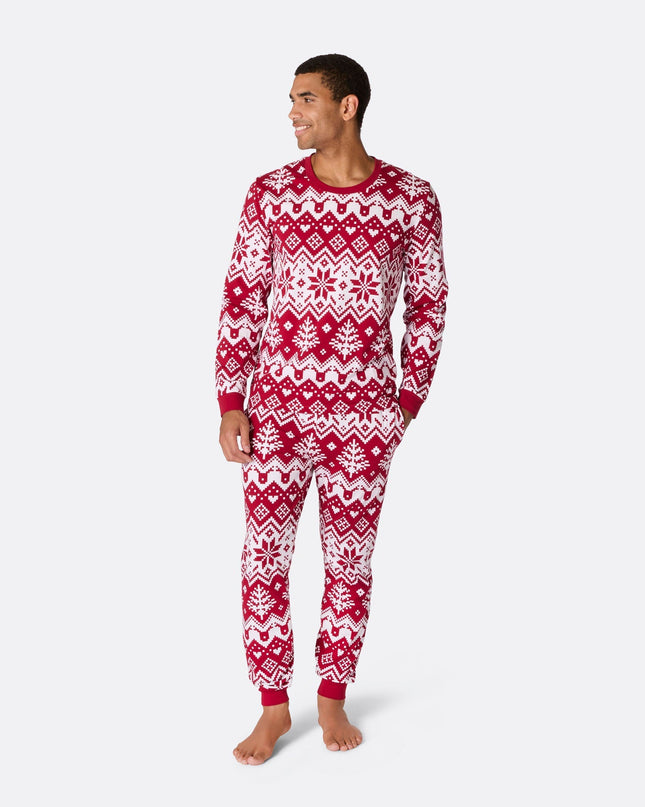 Men's Red Christmas Knit Pyjamas