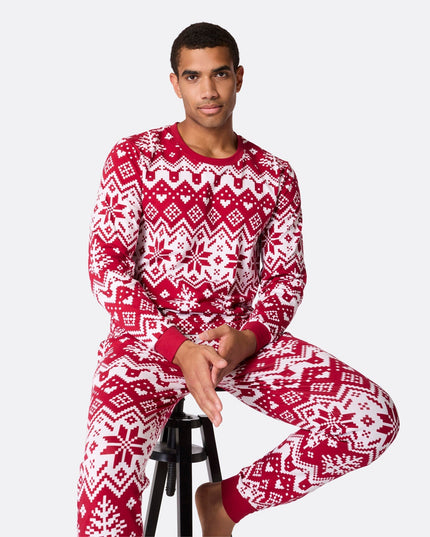 Red Knit Christmas Family Pyjamas