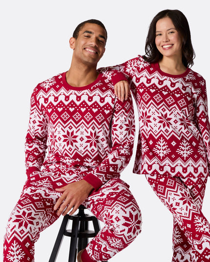 Men's Red Christmas Knit Christmas Pyjamas