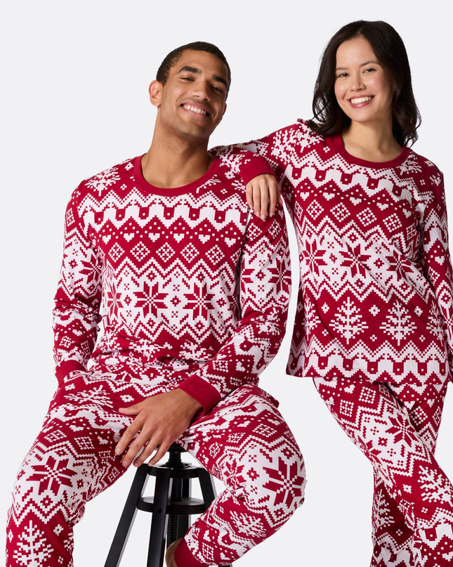 Men's Red Christmas Knit Christmas Pyjamas