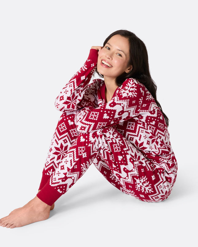 Women's Red Christmas Knit Pajamas