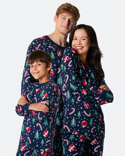 Blue Christmas Pattern Christmas Pyjamas Family