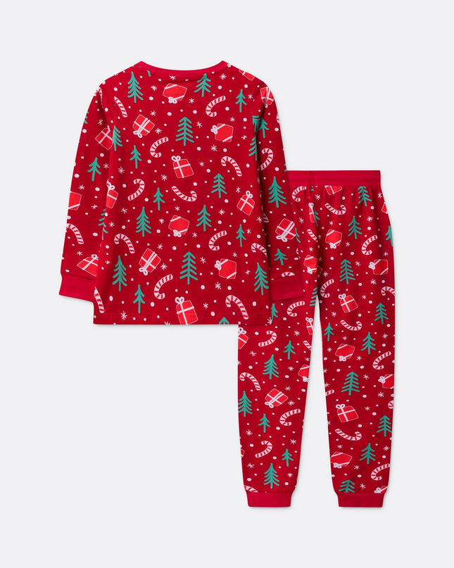 Kids' Red Christmas Pattern Christmas Pyjamas