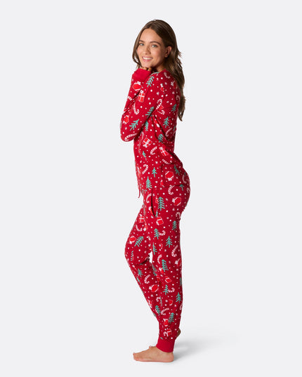 Women's Red Christmas Pattern Pajamas
