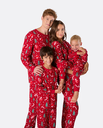 Kids' Red Christmas Pattern Pyjamas