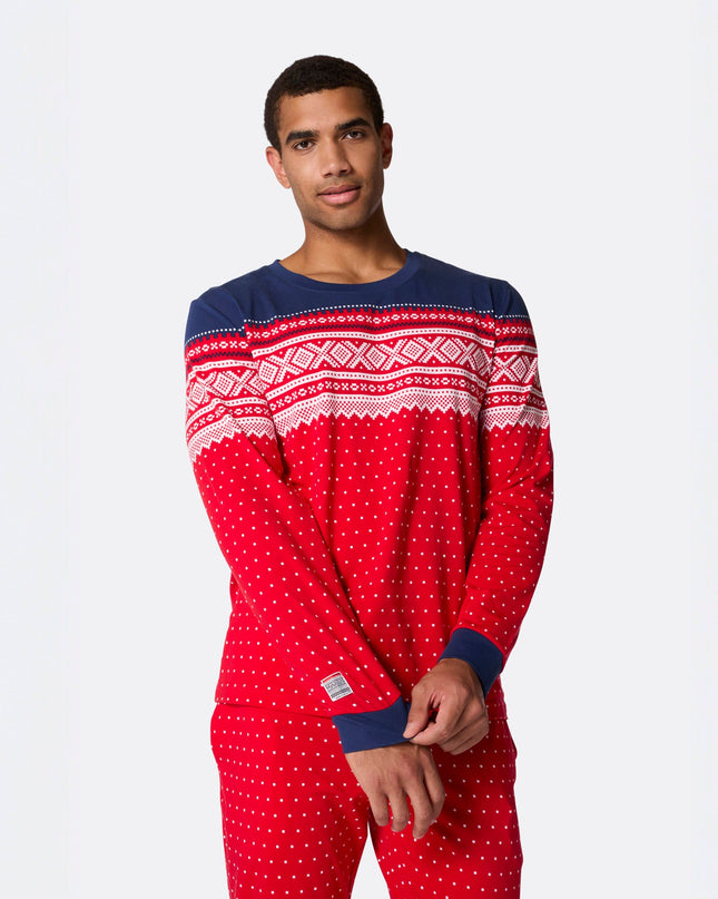 Marius Red Pajamas for Men - Holiday and Everyday Comfort