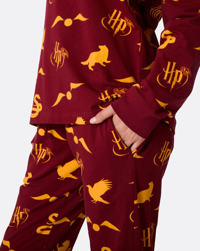 Naisten punaiset Harry Potter -pyjamat