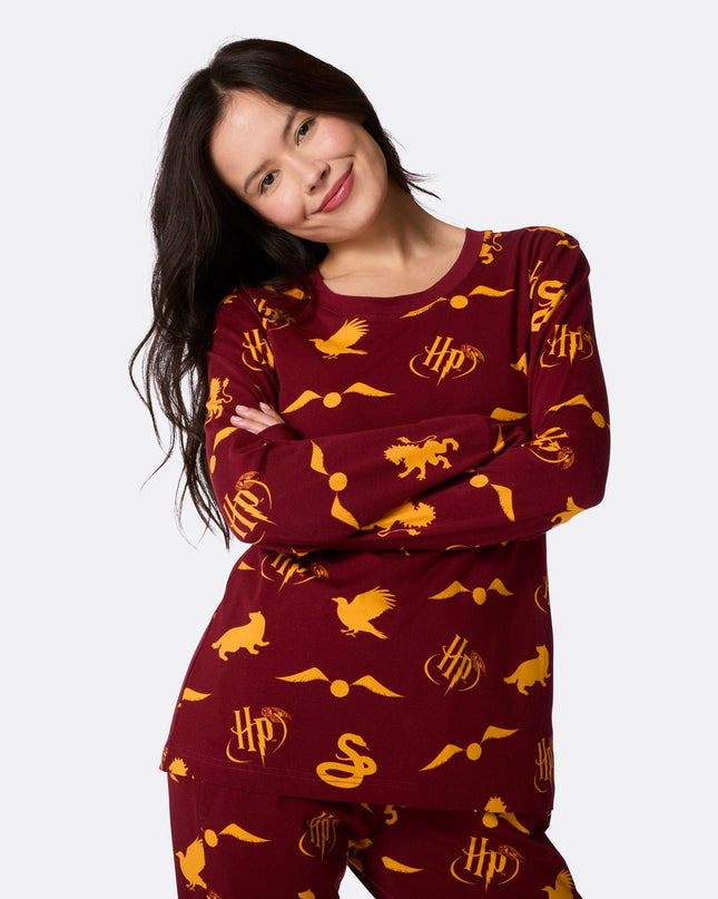 Naisten punaiset Harry Potter -pyjamat