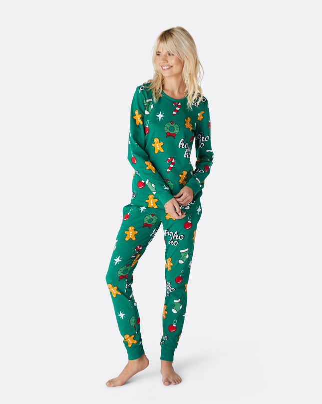 Women's Green Hohoho Christmas Pyjamas