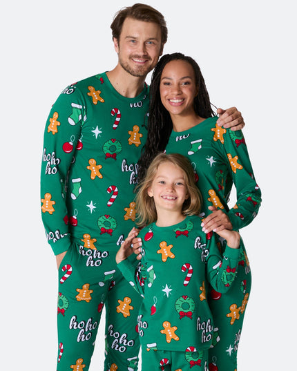 Green Hohoho Christmas Pyjamas Family