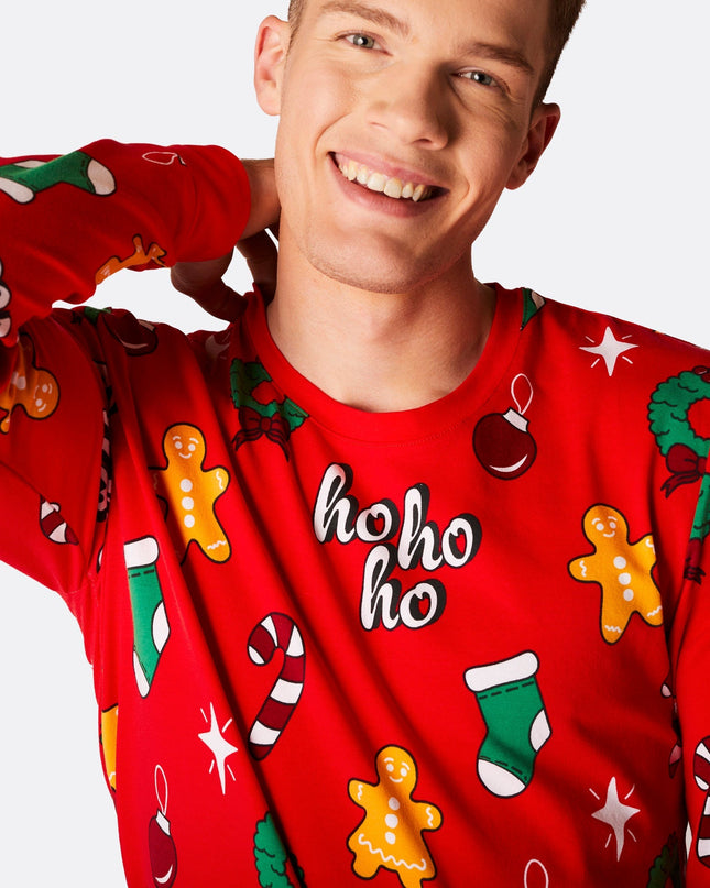 Men's Red Hohoho Christmas Pyjamas