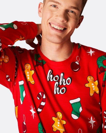Men's Red Hohoho Christmas Pajamas