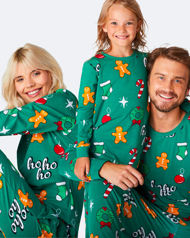 Green Hohoho Christmas Pyjamas Family