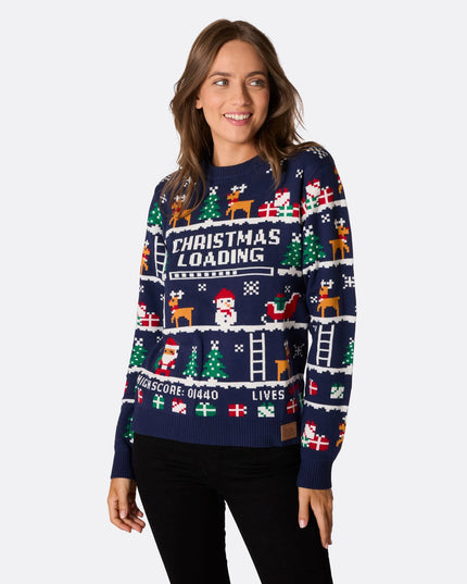 Women's Retro Video Game Christmas Sweater
