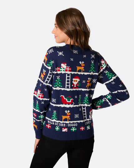 Women's Retro Video Game Christmas Sweater