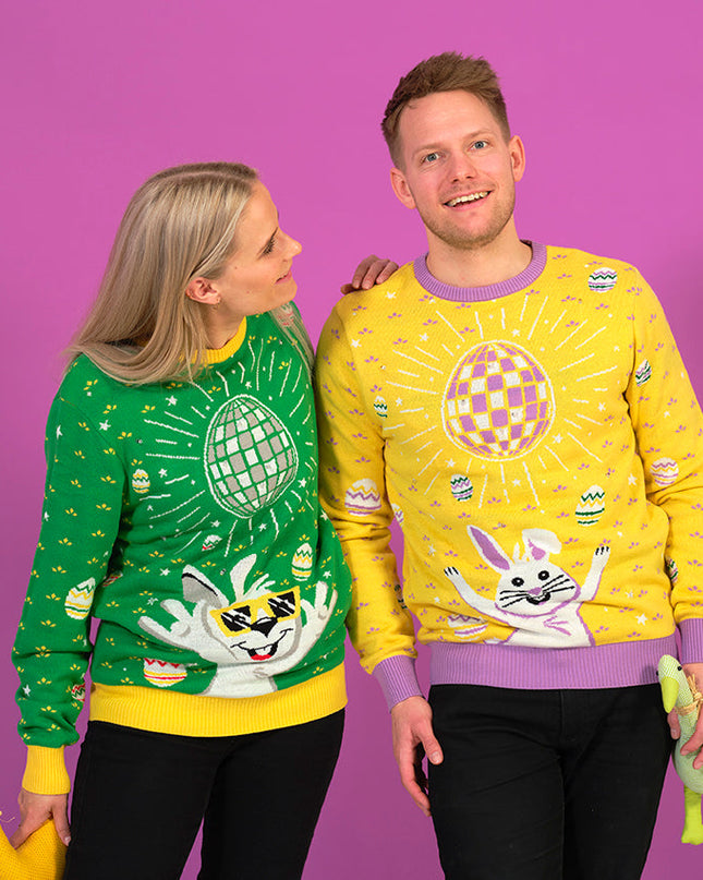 Disco Easter Sweater Green for Men