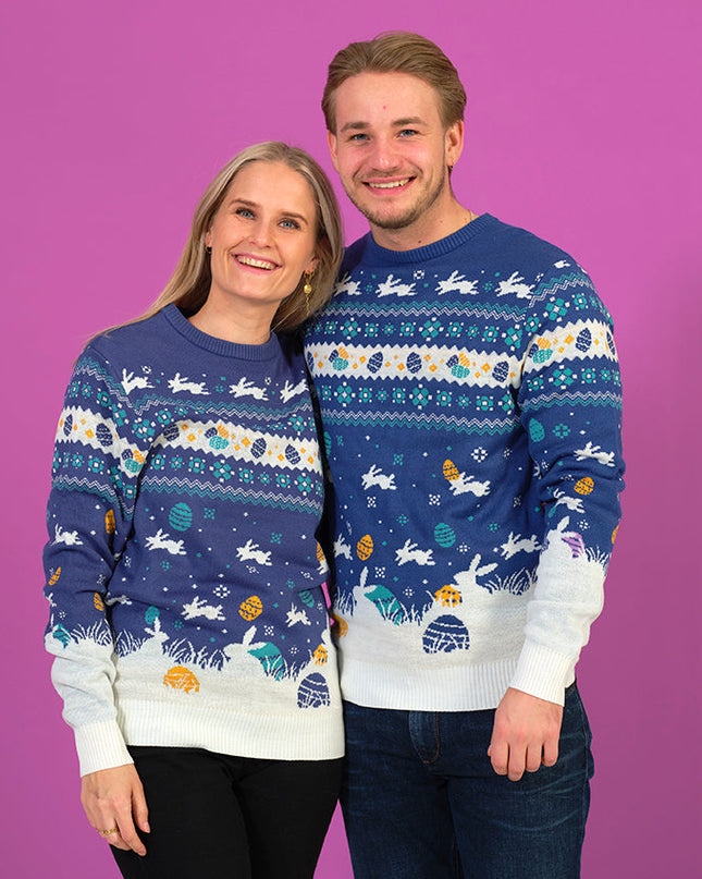 Cute Easter Sweater Blue - Women's Edition
