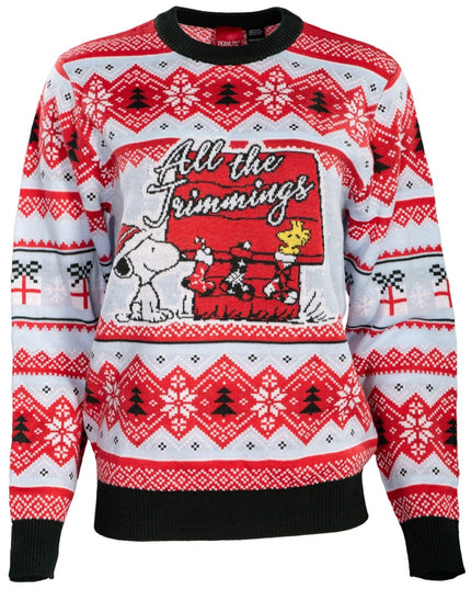 Peanuts House All the Trimmings Ugly Christmas Sweater