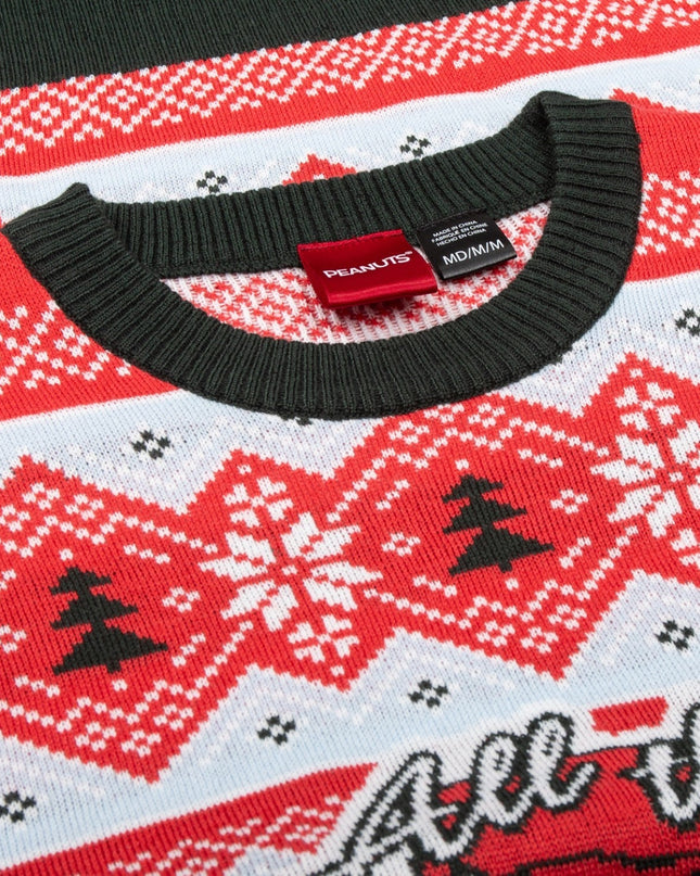 Peanuts House All the Trimmings Ugly Christmas Sweater