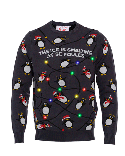 LED Penguin Christmas Sweater for Kids
