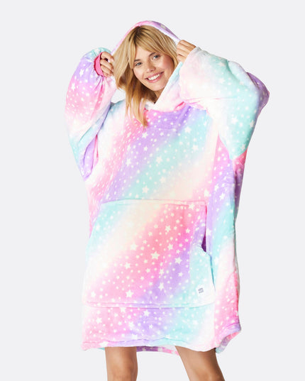 HappyHoodie Pink Rainbow for Adults - Vibrant Style