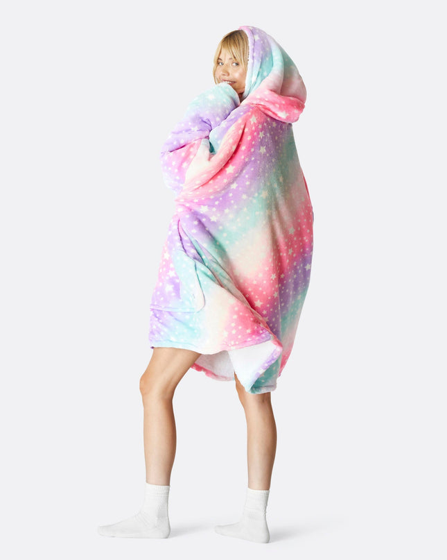 HappyHoodie Pink Rainbow for Adults - Vibrant Style