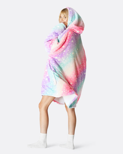HappyHoodie Pink Rainbow for Adults - Vibrant Style