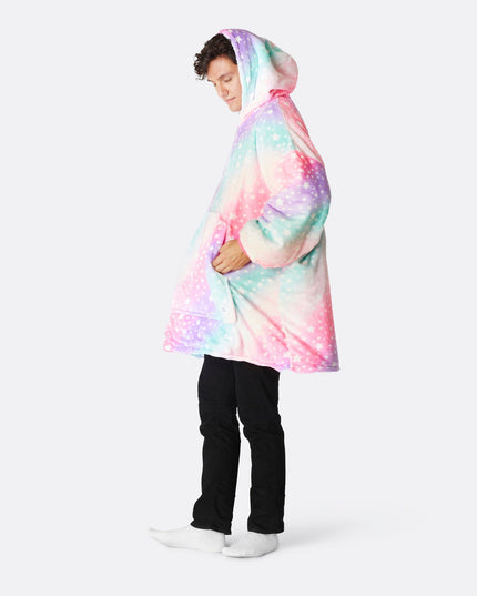 HappyHoodie Pink Rainbow for Adults - Vibrant Style