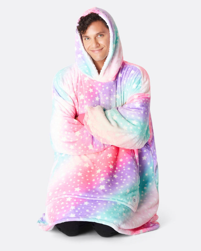 HappyHoodie Pink Rainbow for Adults - Vibrant Style