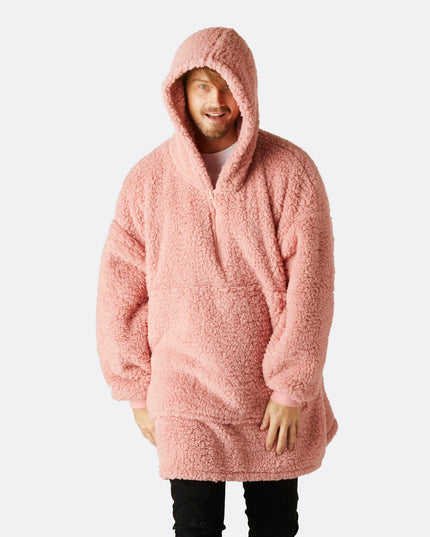 HappyHoodie Pink Sherpa for Adults - Bestselling Comfort